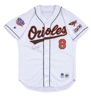 1997 Cal Ripken Jr. Game Used, Signed & Photo Matched - 8/30/97 Baltimore Orioles Home Jersey With Jackie Robinson 50th Anniversary Patch (Sports Investors Authentication & Ripken LOA)
